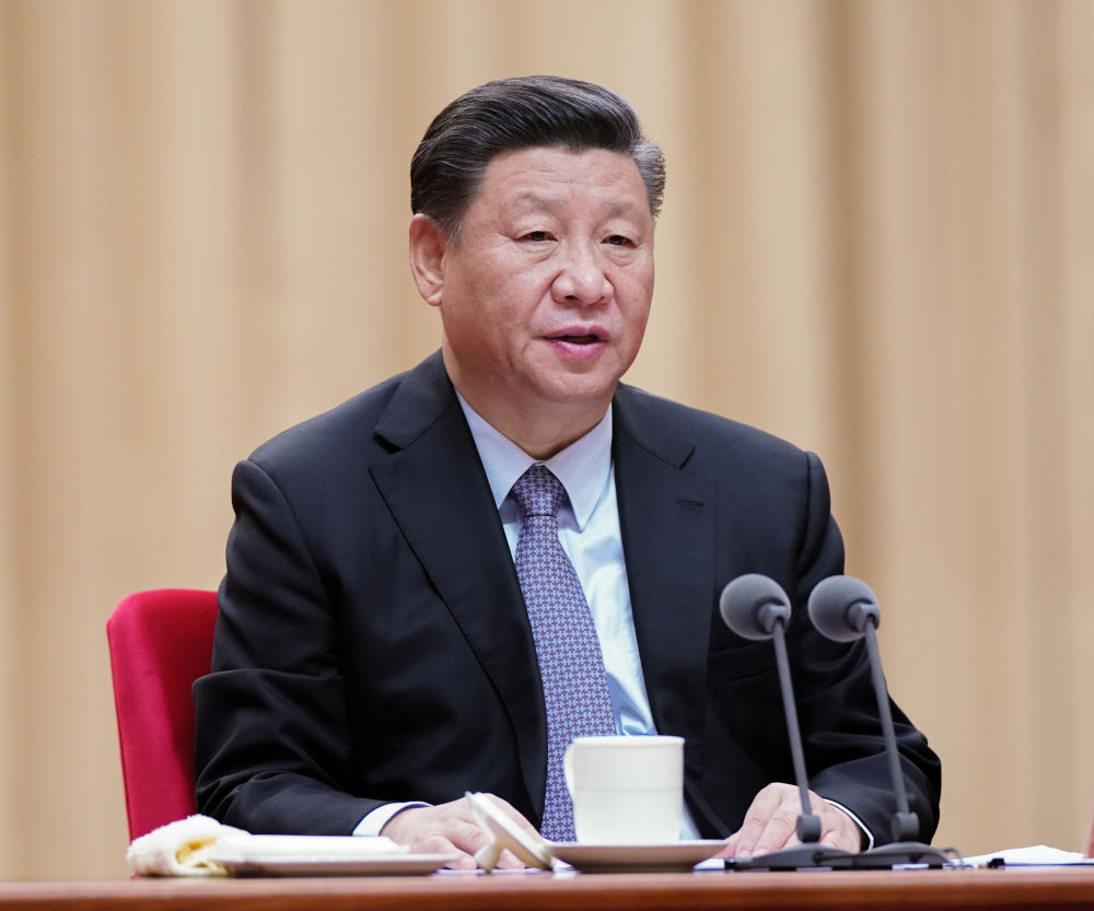 2020年1月8日，“不忘初心、牢記使命”主題教育總結(jié)大會在北京召開。習(xí)近平出席會議并發(fā)表重要講話。新華社記者 鞠鵬 攝